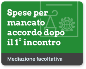 Mediazione facoltativa – Spese per la prosecuzione oltre il primo incontro