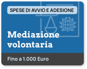 Mediazione facoltativa - Spese di avvio e spese di mediazione per il primo incontro, per procedimento di valore inferiore a € 1.000,00